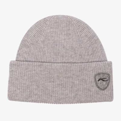 Grey Ribbed Knit Beanie Hat from Kjus