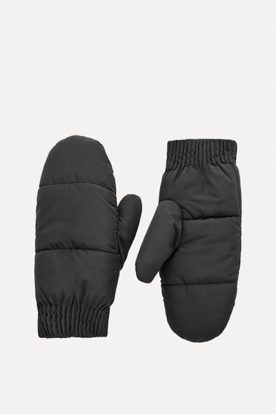 Faux Shearling-Lined Padded Mittens from COS