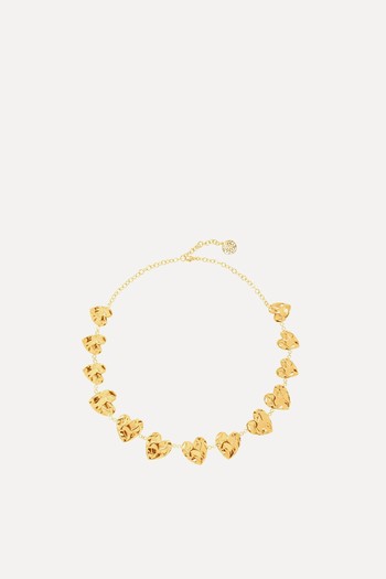 Crushed Heart Gold-Tone Choker from Oscar De La Renta