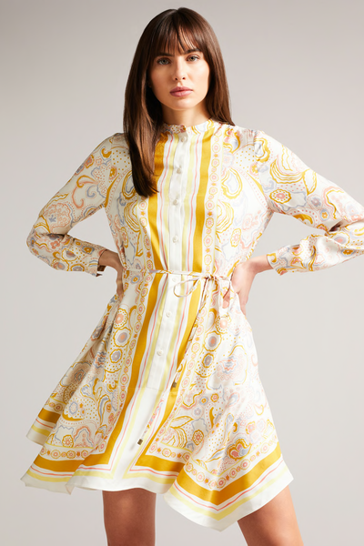 Handkerchief Hem Shirt Dress