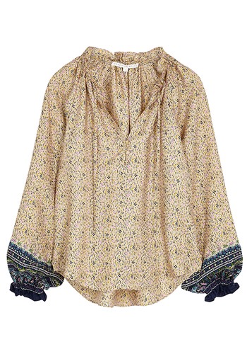 Antonette Printed Silk Blouse from Veronica Beard