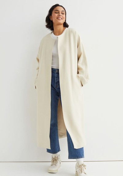 Tie-Belt Straight-Cut Coat