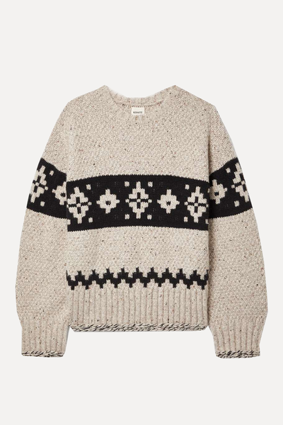 Tabi Oversized Fair Isle Cashmere Sweater from Khaite