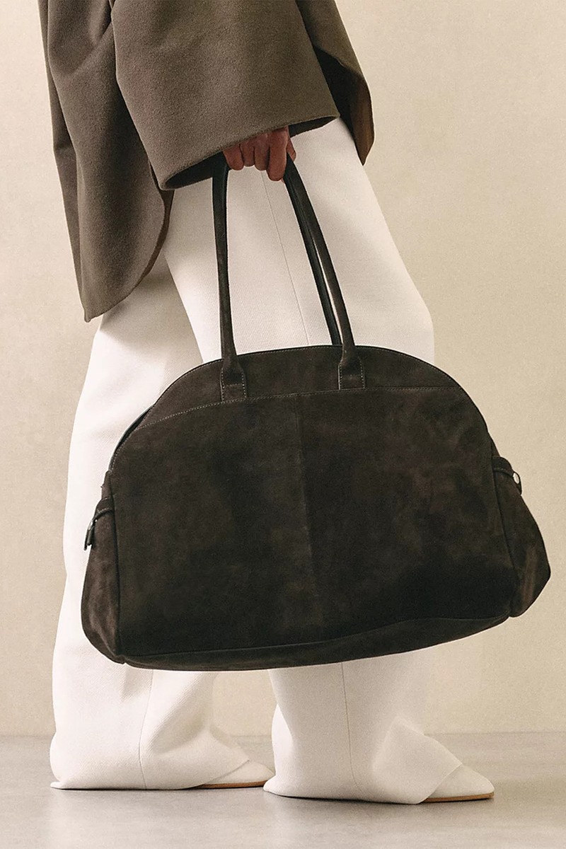 Suede Bowling Bag