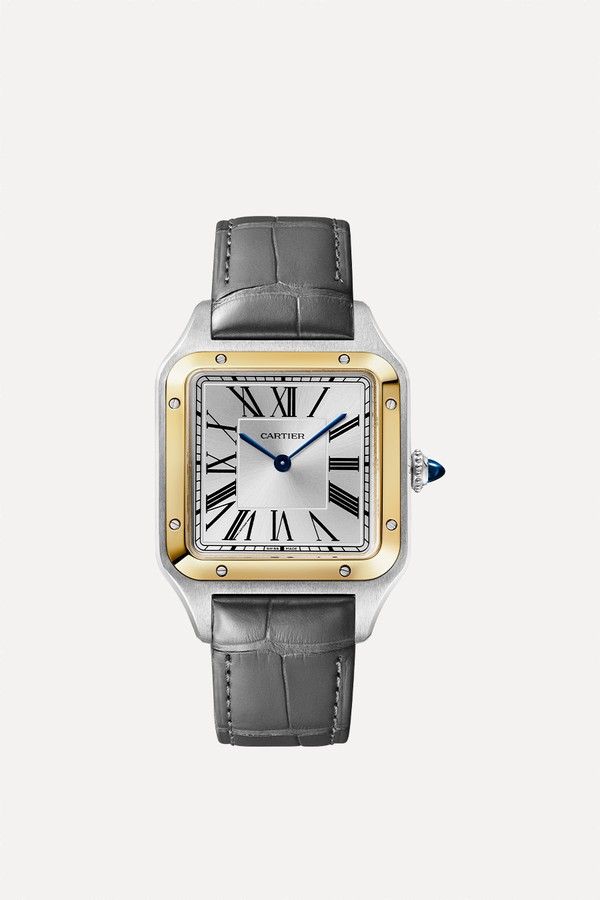 Extra Large Steel & Yellow Gold Santos-Dumont Watch 46.6mm