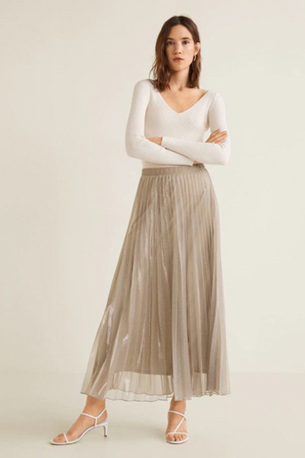 Pleated Midi Skirt from Mango