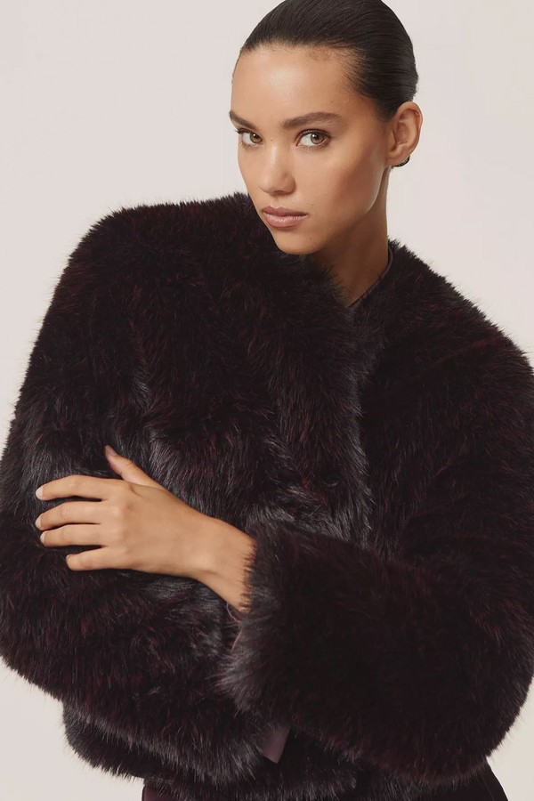 Marco Short Faux Fur Jacket from Reiss