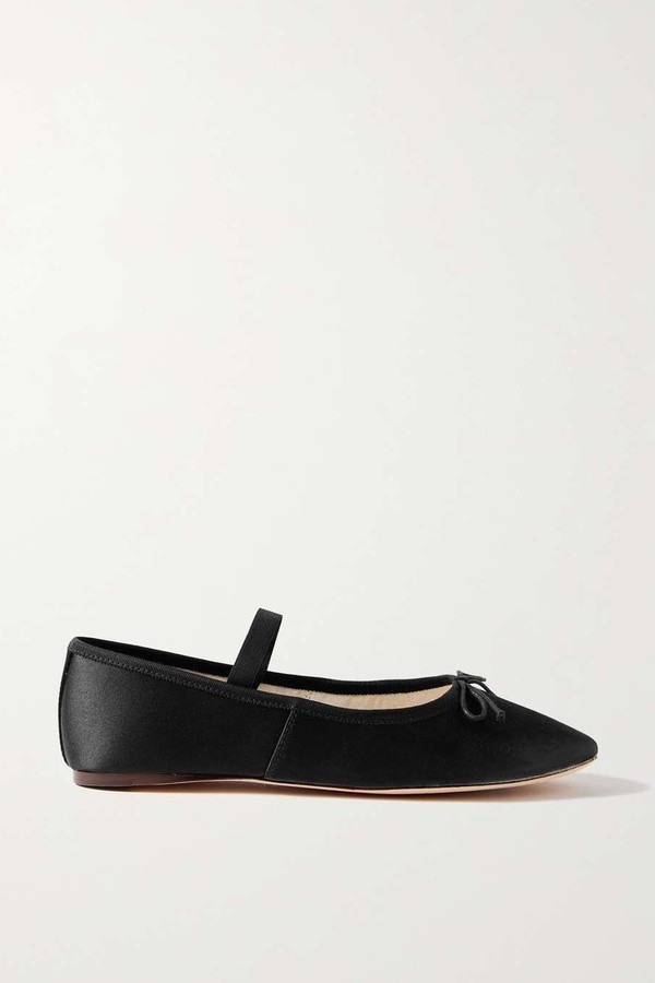 + NET SUSTAIN Leonie Grosgrain-Trimmed Satin Ballet Flats from Loeffler Randall