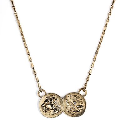 Lioness Double Coin Pendant from Mikaela Lyons 