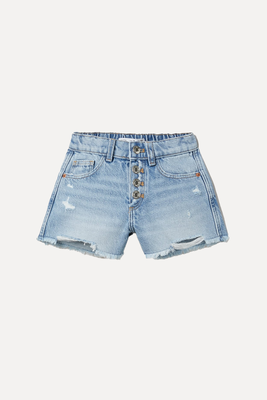 Frayed Denim Bermuda Shorts from Zara