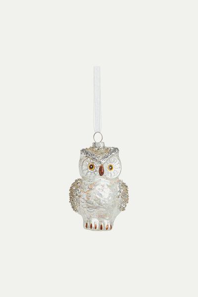 Winter Fairytale White Owl Bauble