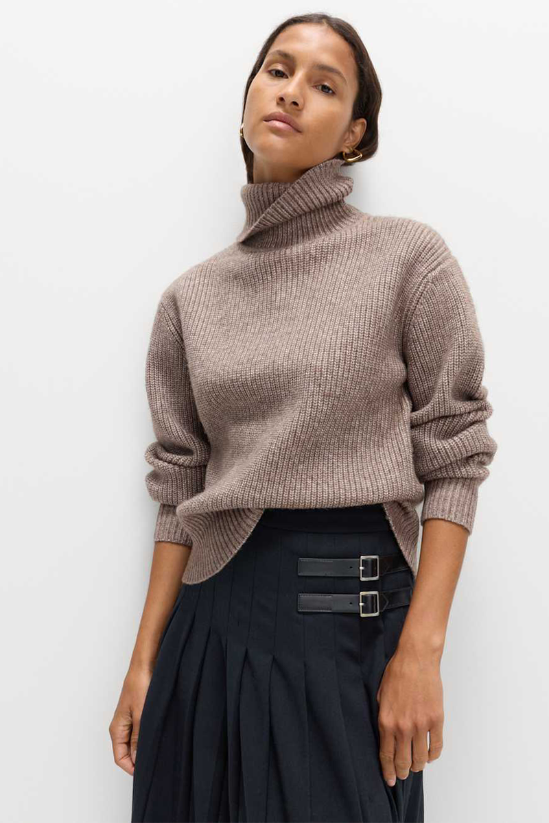 Cloud-Yarn Ribbed Roll Neck Jumper from Marks & Spencer