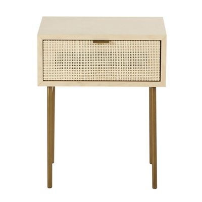 Woven Rattan 1-Drawer Bedside Table from Maisons Du Monde