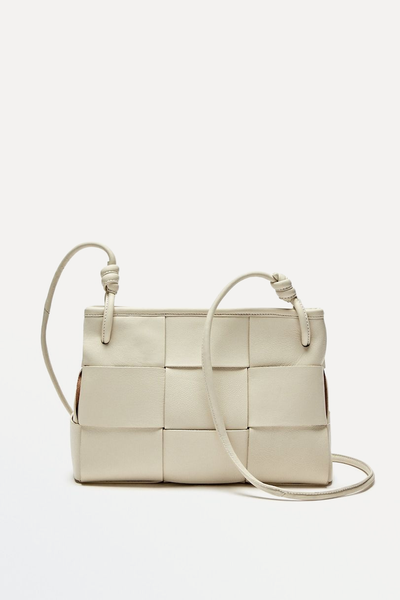 Braided Leather Crossbody Bag from Massimo Dutti