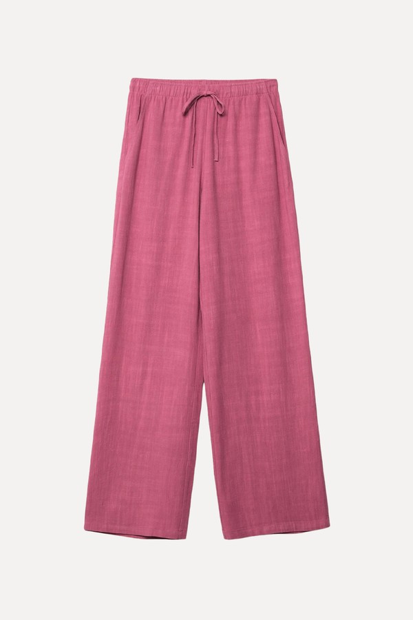 Flowing Linen Blend Trousers