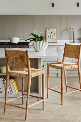 Natural Woven Counter Chair from Rose & Grey