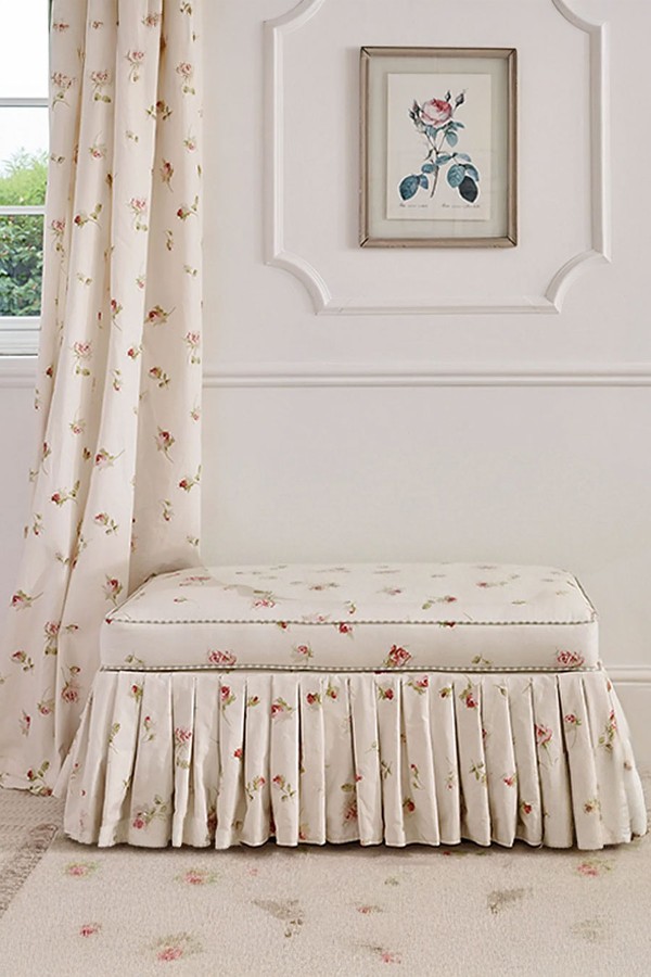 Nostalgic Rose Ruffle Love Seat from French Bedroom