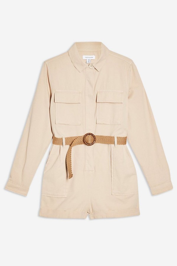 Ecru Utility Playsuit