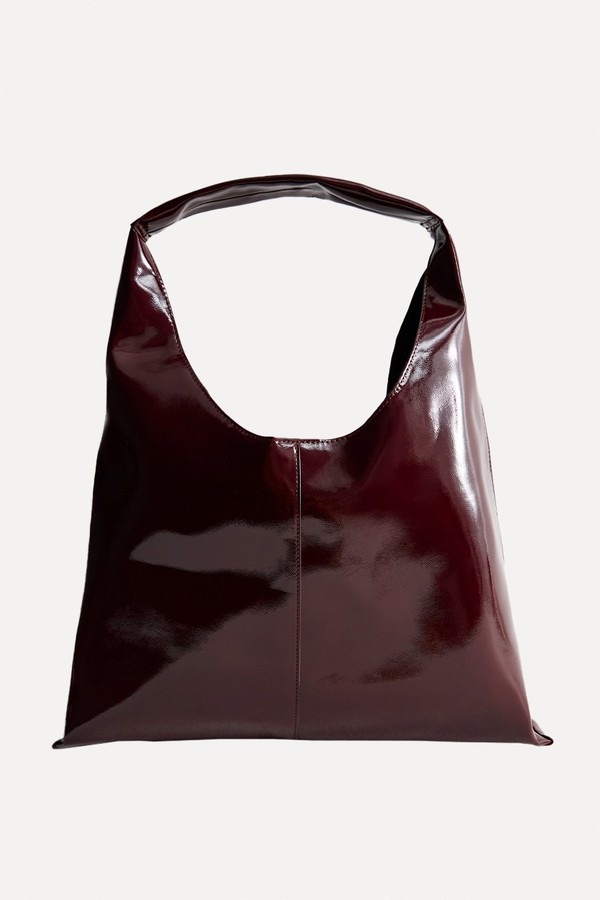 Faux Patent Slouchy Bag from New Look