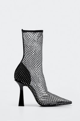 Mesh Heel Ankle Boots from Mango