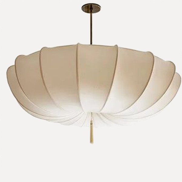 Nordic Cream Fabric Pendant from Afralia