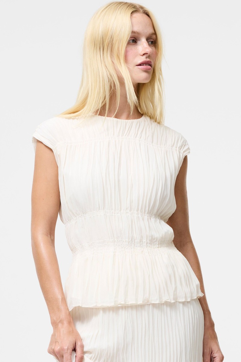 Saylor Pleated Georgette Sleeveless Top from French Connection