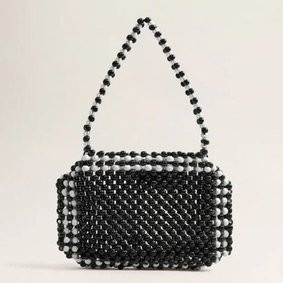 Bicolor Breaded Bag from Mango