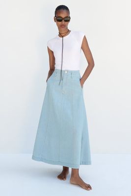 Denim Cape Skirt
