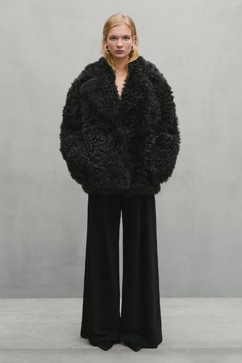 Long Leather Sheepskin Coat