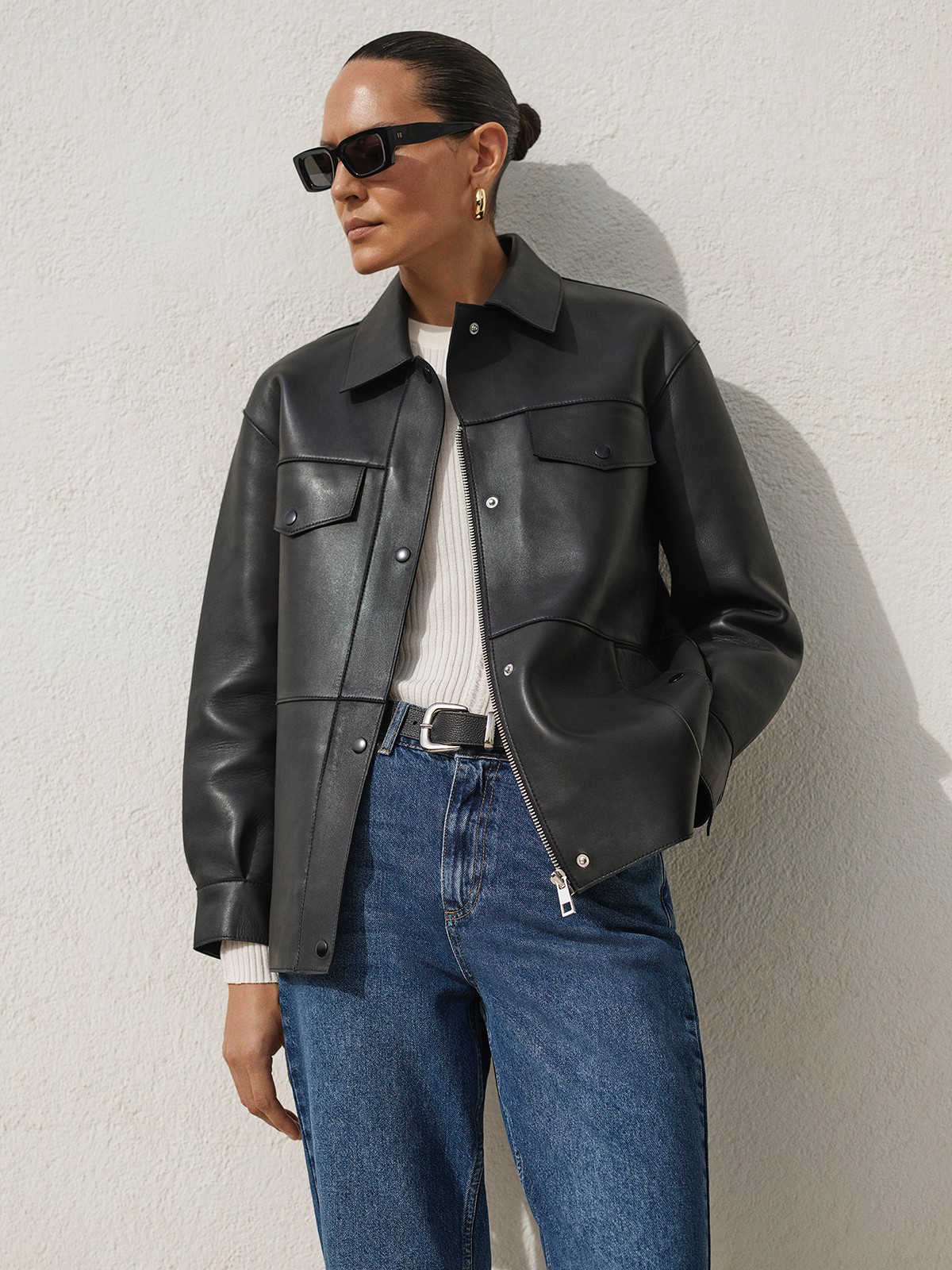 Clean Bonded Leather Jacket