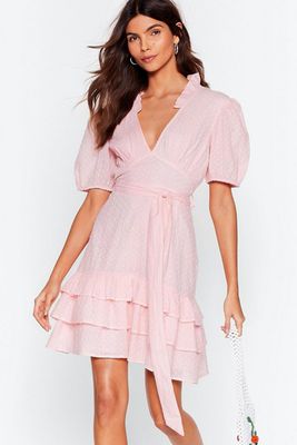 Tier for You Ruffle Belted Mini Dress
