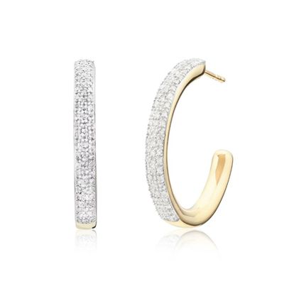 Fiji Large Hoop Diamond Earrings