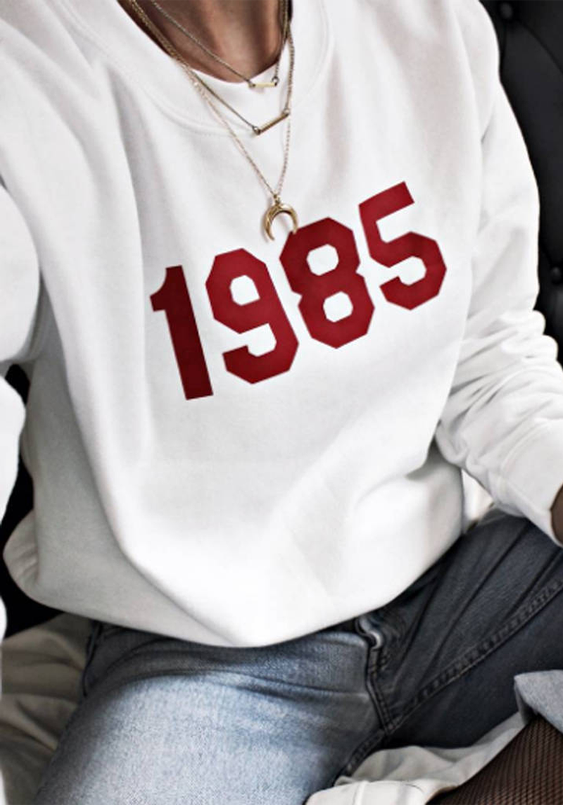 Personalised 'Year' Unisex Sweatshirt from Rock On Ruby
