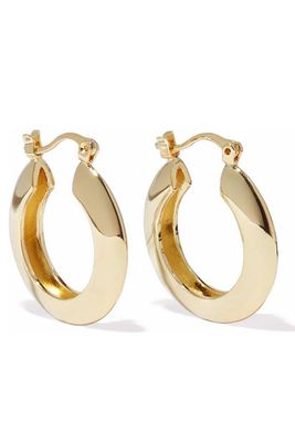 Ameera 18-Karat Gold-Plated Sterling Silver Hoop Earrings
