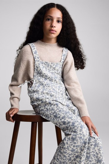 Floral Print Dungarees from Mango