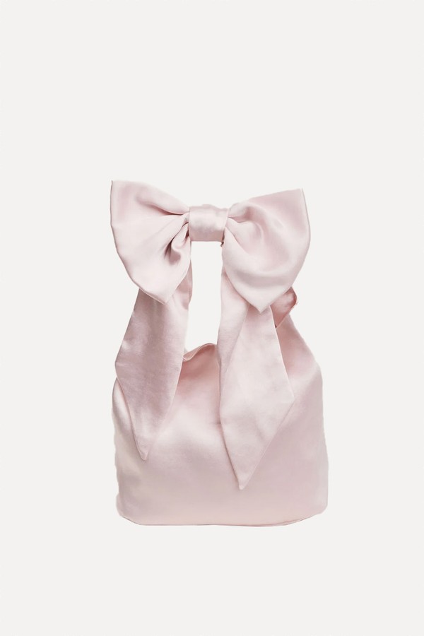 Bow Detail Chiffon Pouch Bag from SIX STORIES
