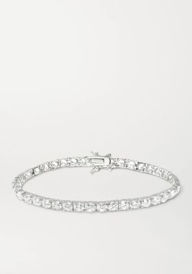Rhodium-Plated Cubic Zirconia Bracelet from Kenneth Jay Lane