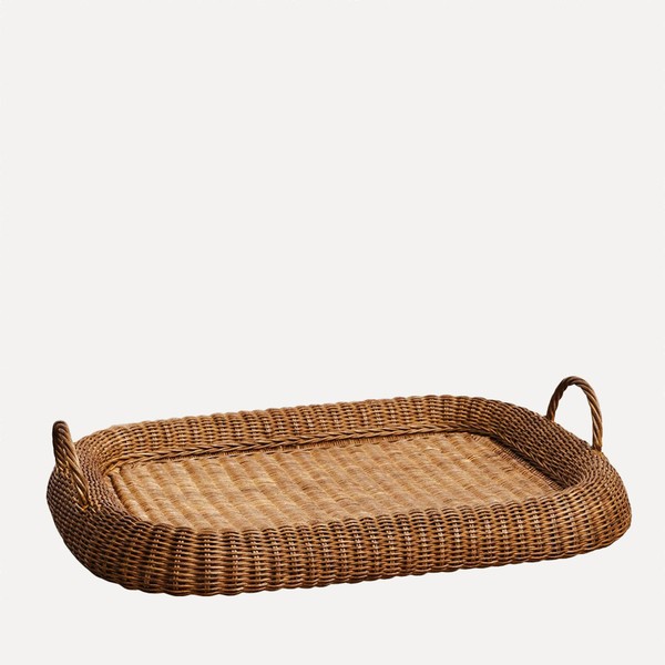 Chunky Rattan Tray from  Hastshilp
