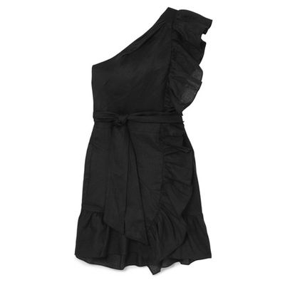 Teller One-Shoulder Ruffled Linen Mini Dress from Isabel Marant Etoile 