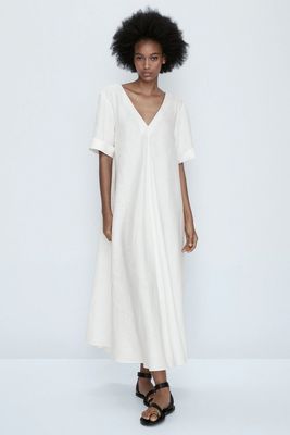 100% Linen Tunic Dress from Massimo Dutti