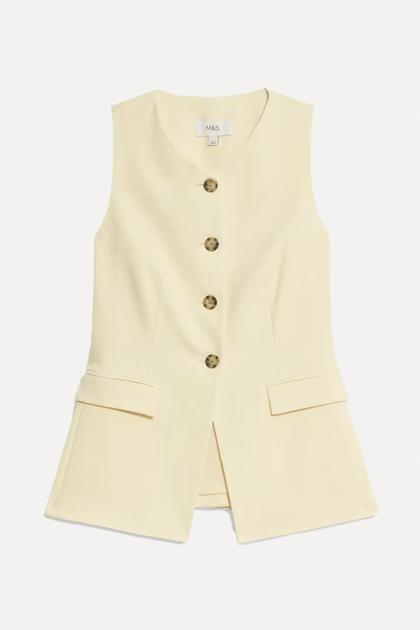 Tailored Single Breasted Longline Waistcoat from Marks & Spencer