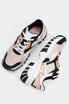Trainers with Multicoloured Pieces from Bershka