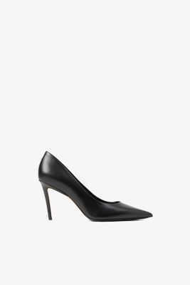 Leather Point-Toe Pumps