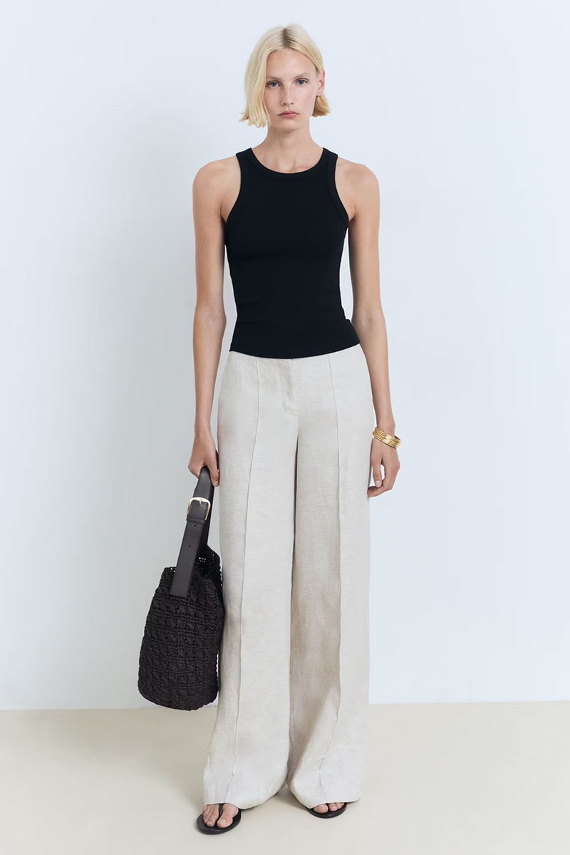 Ribbed Cotton-Blend Top from Mango