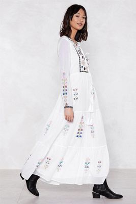 What She Thread Embroidered Dress