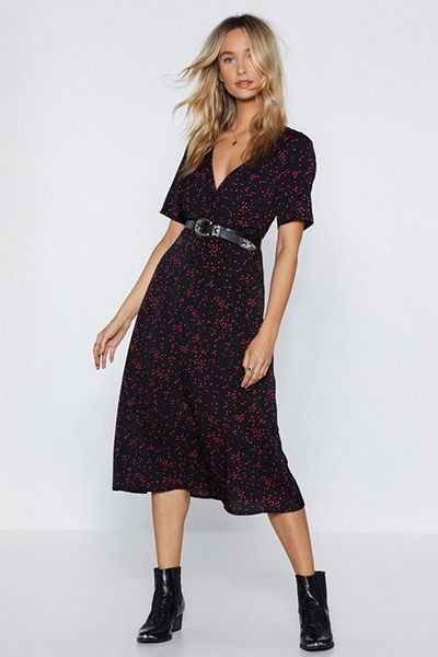 In A Rough Spot Midi Dress