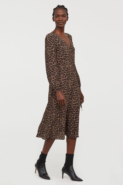 Jacquard-Weave Wrap Dress from H&M