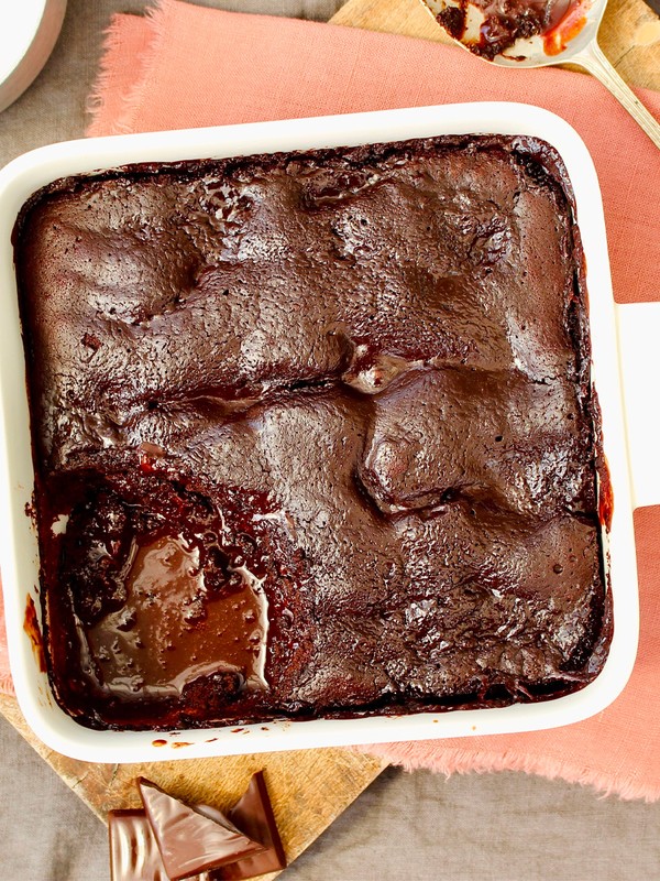 Self-Saucing Mint Thins Pudding
