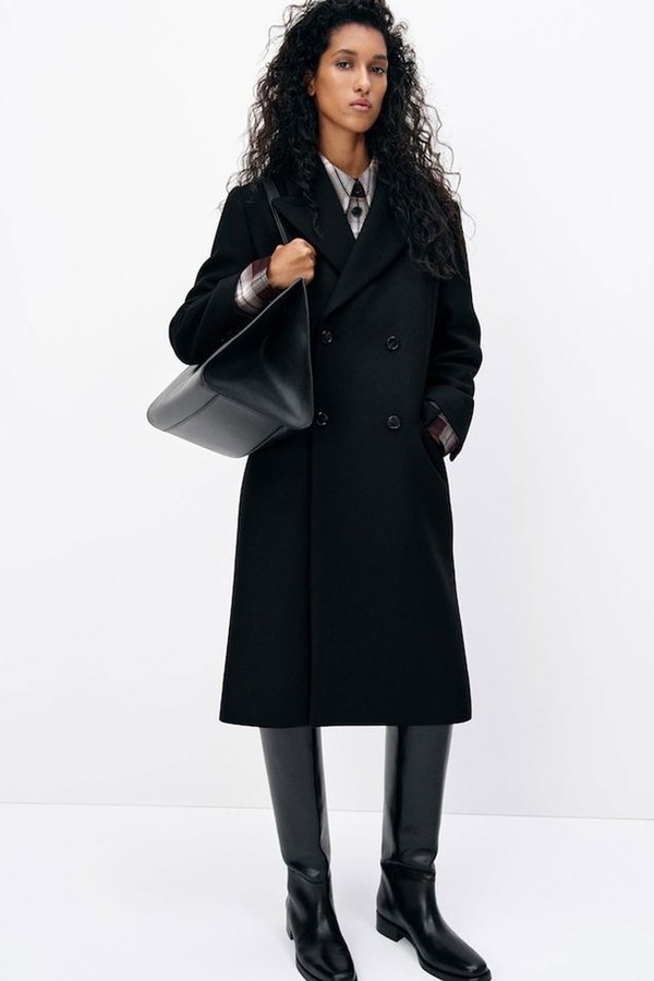 Tailored Double-Breasted Wool Long Coat from Cos