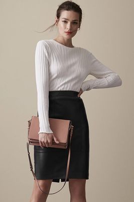 Kristen Leather Skirt
